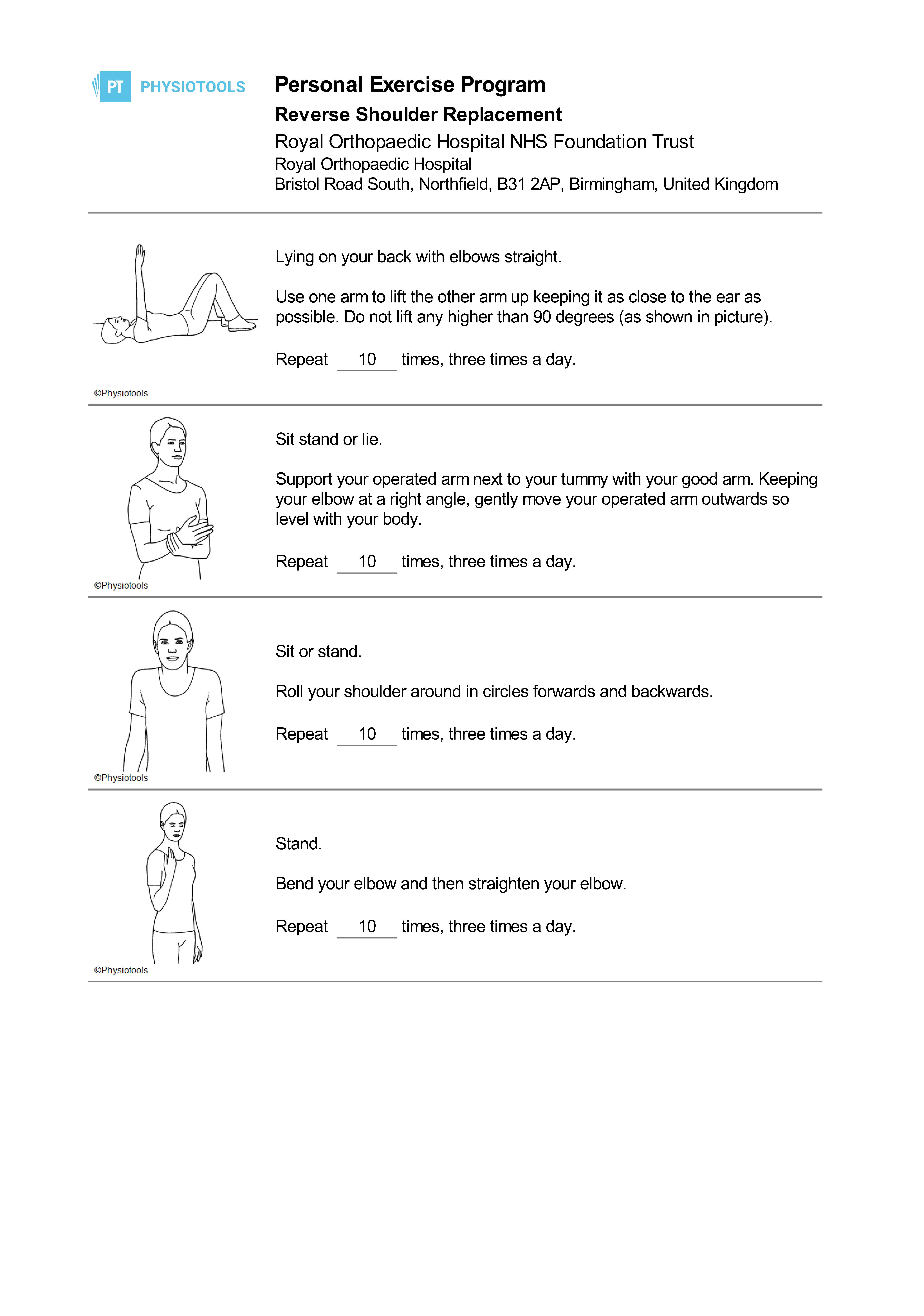 Royal Orthopaedic Hospital Reverse Shoulder Replacement